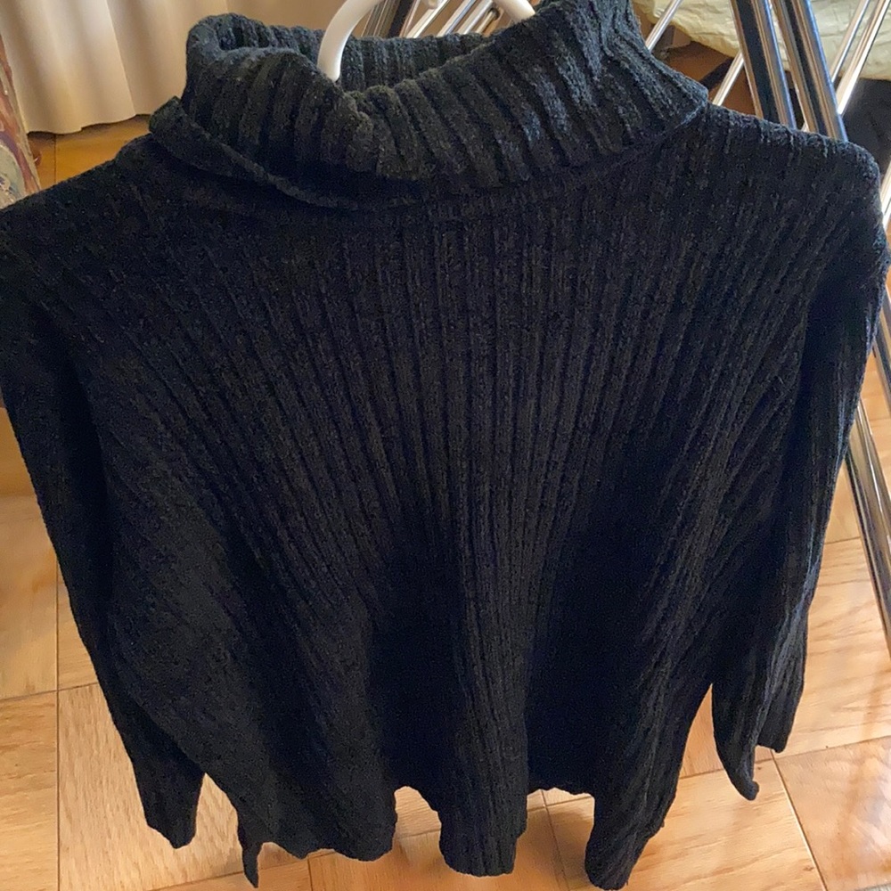 Denim & Co. Women's Black Turtleneck Sweater